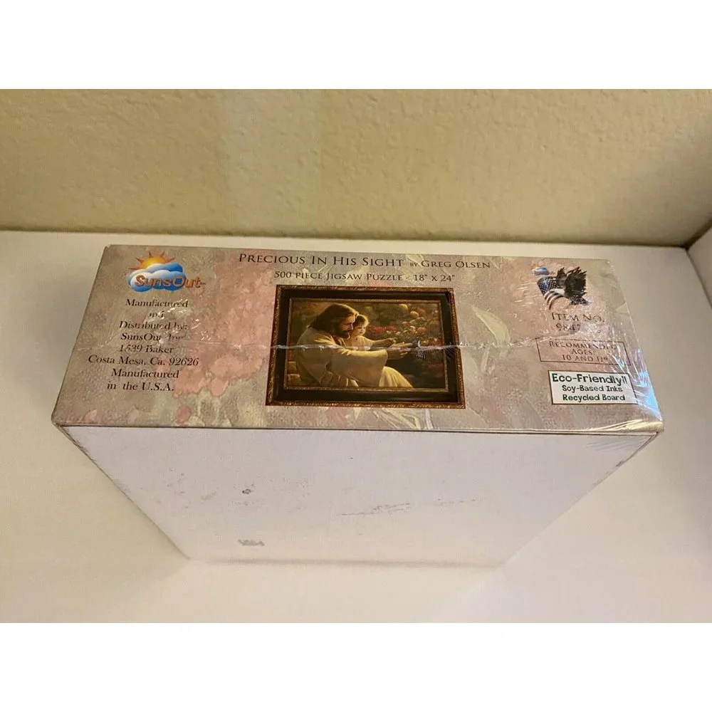 Greg Olson Precious In His Sight 500 Piece Puzzle Jesus Christ &‎ Child Garden